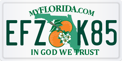 FL license plate EFZK85