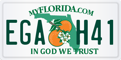 FL license plate EGAH41