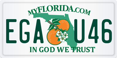 FL license plate EGAU46