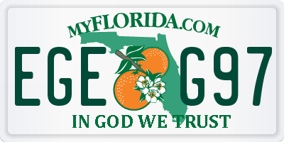 FL license plate EGEG97