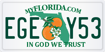 FL license plate EGEY53