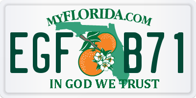 FL license plate EGFB71