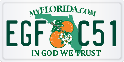 FL license plate EGFC51