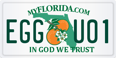 FL license plate EGGU01