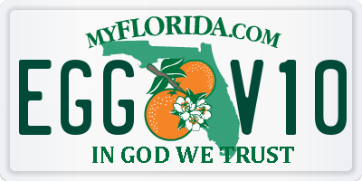 FL license plate EGGV10