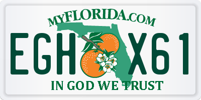 FL license plate EGHX61
