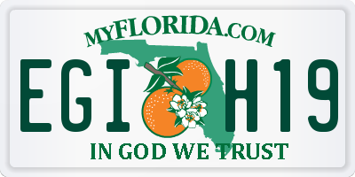 FL license plate EGIH19