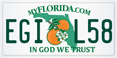 FL license plate EGIL58
