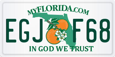 FL license plate EGJF68
