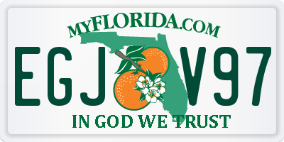 FL license plate EGJV97
