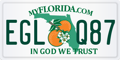 FL license plate EGLQ87