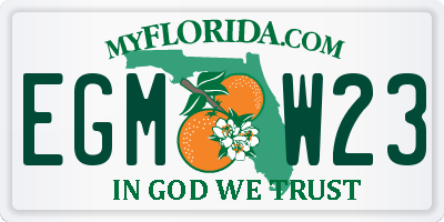 FL license plate EGMW23