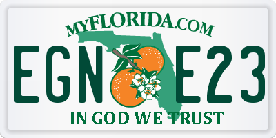 FL license plate EGNE23