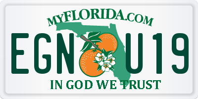 FL license plate EGNU19