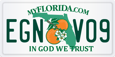FL license plate EGNV09