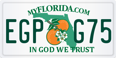FL license plate EGPG75
