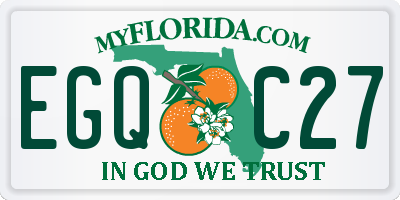 FL license plate EGQC27