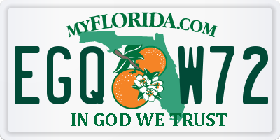 FL license plate EGQW72