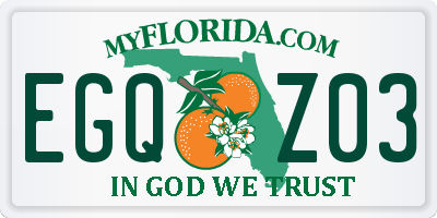 FL license plate EGQZ03