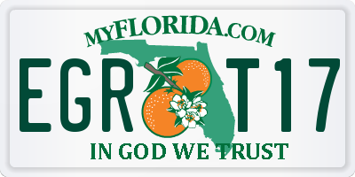 FL license plate EGRT17