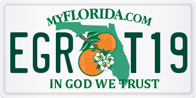 FL license plate EGRT19