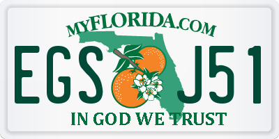 FL license plate EGSJ51
