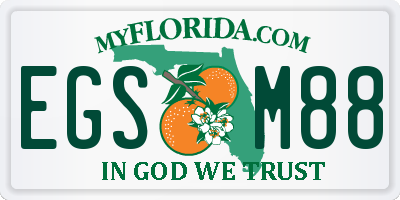 FL license plate EGSM88