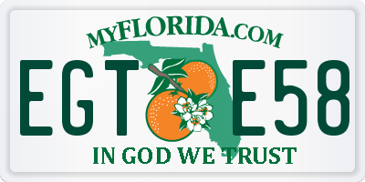 FL license plate EGTE58