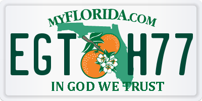 FL license plate EGTH77