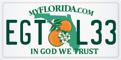 FL license plate EGTL33