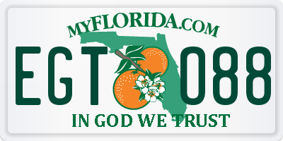 FL license plate EGTO88