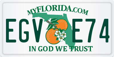 FL license plate EGVE74