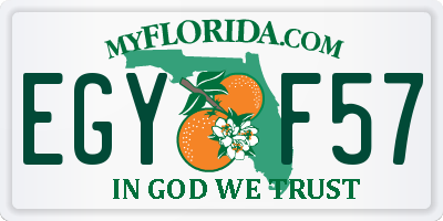 FL license plate EGYF57