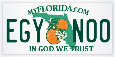 FL license plate EGYN00