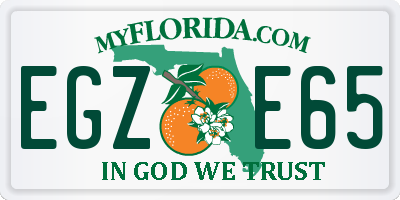 FL license plate EGZE65