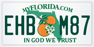 FL license plate EHBM87