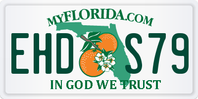 FL license plate EHDS79