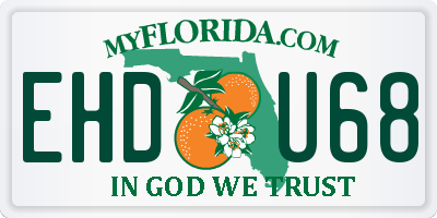 FL license plate EHDU68