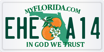 FL license plate EHEA14