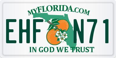 FL license plate EHFN71