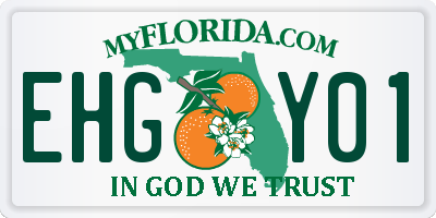 FL license plate EHGY01