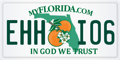 FL license plate EHHI06