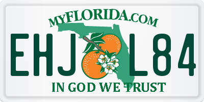 FL license plate EHJL84