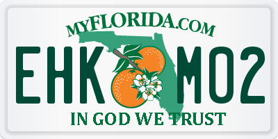 FL license plate EHKM02