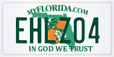 FL license plate EHLZO4