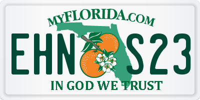 FL license plate EHNS23