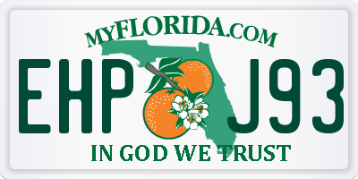 FL license plate EHPJ93