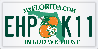 FL license plate EHPK11