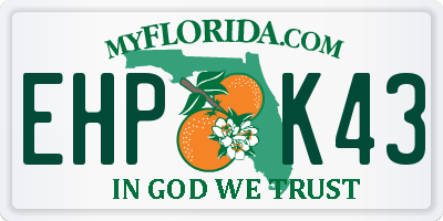 FL license plate EHPK43
