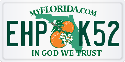 FL license plate EHPK52